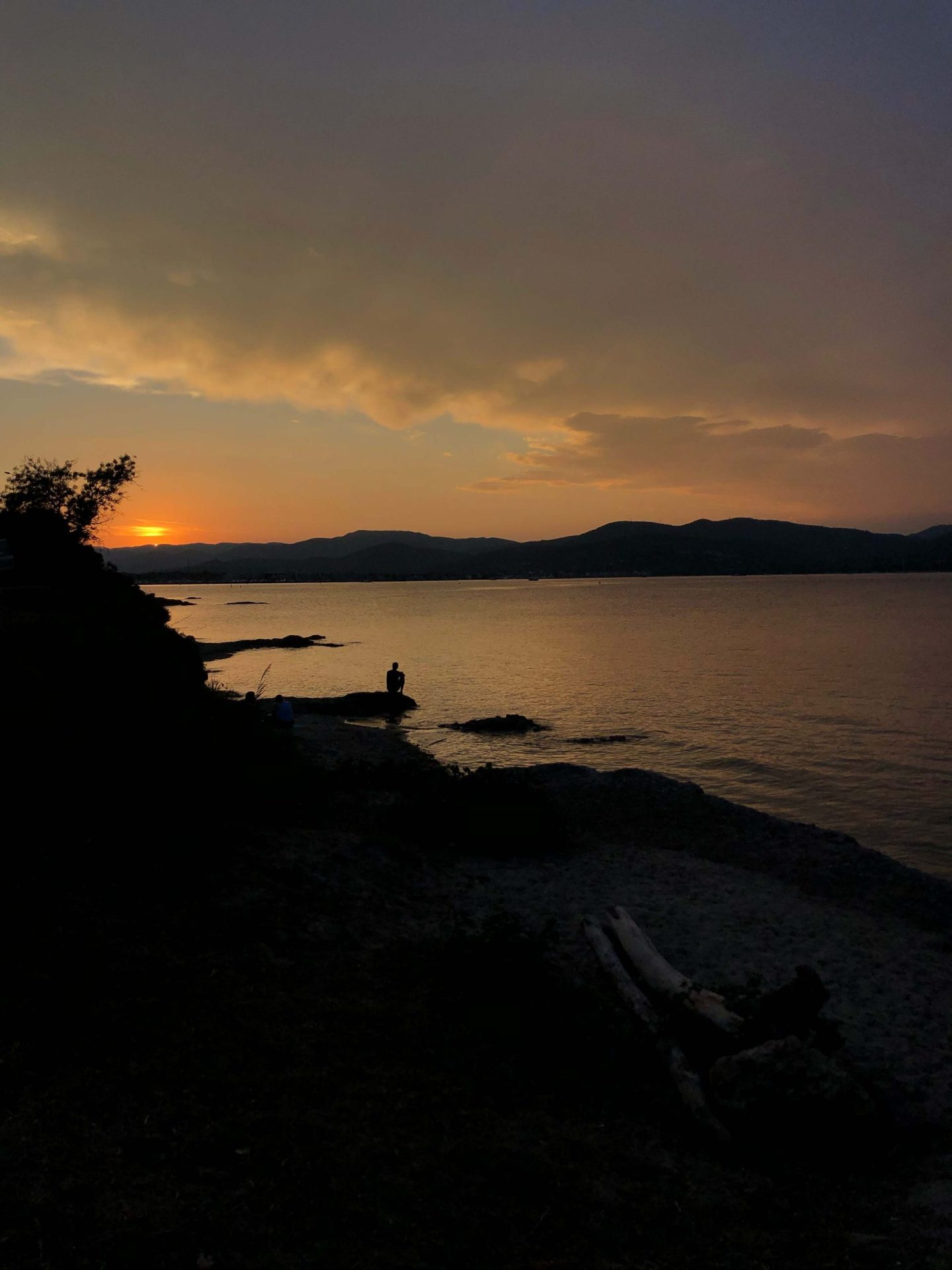 Sonnenuntergang an der französischen Riviera